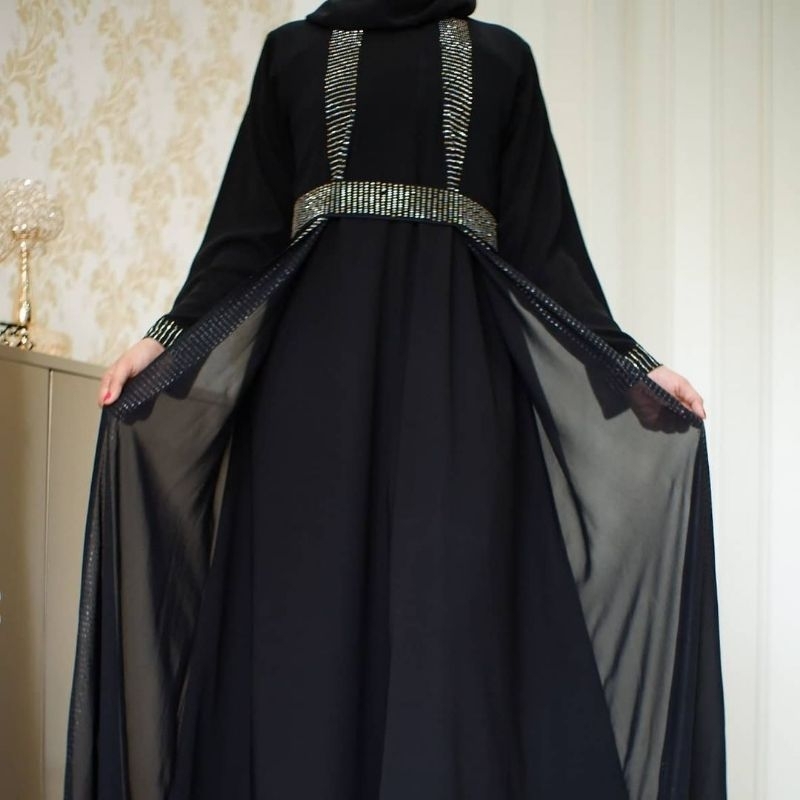 Abaya Hitam Turkey Gamis Muslimah Jubah Umroh Dubai Turkey India Wanita Hitamjo