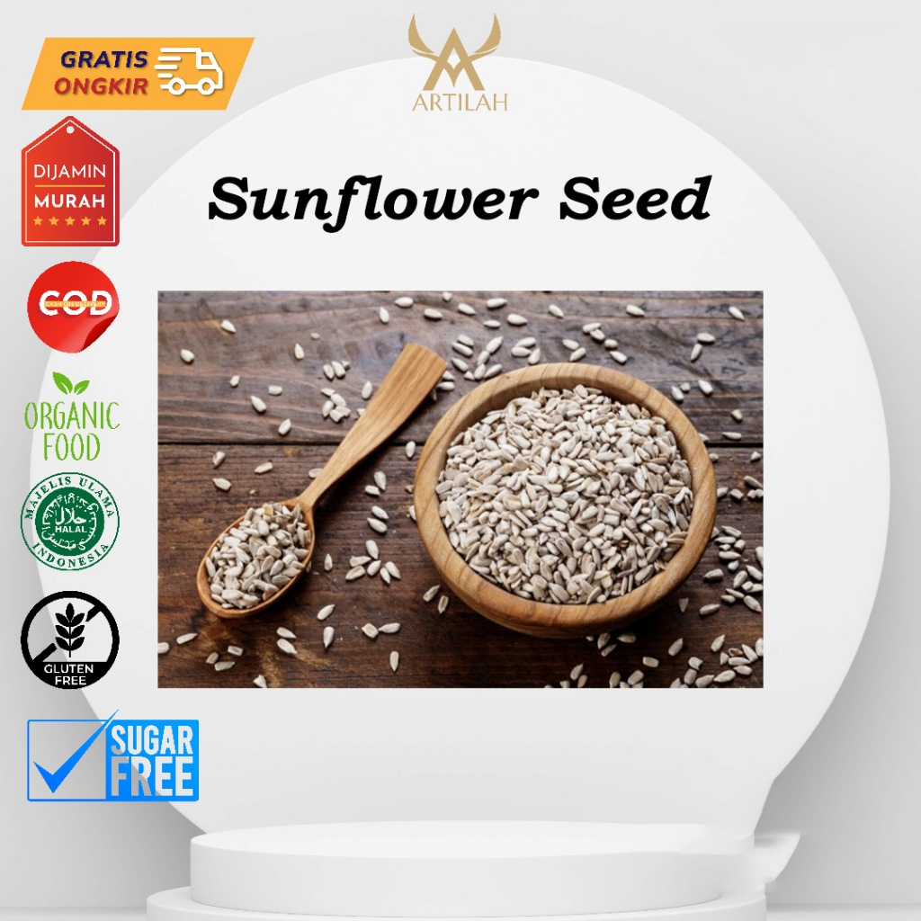 

Raw Organic Sunflower seed 250gram/(1/4kg) / Biji Bunga Matahari Mentah