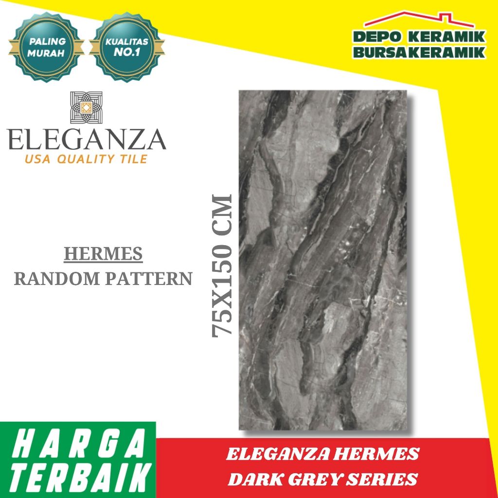 Granit Eleganza Granite HERMES DARK GREY 75X150 CM
