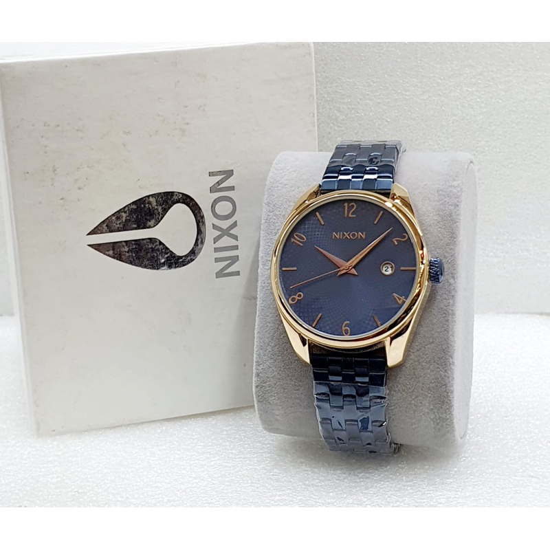 [ORIGINAL] Jam Tangan Pria Nixon Strap Stainless Stell Tanggal Free Box Original Tahan Air