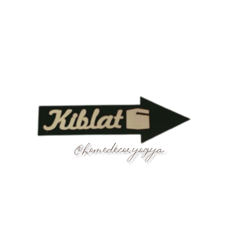 Hiasan PAPAN TANDA ARAH KIBLAT - TULISAN TIMBUL