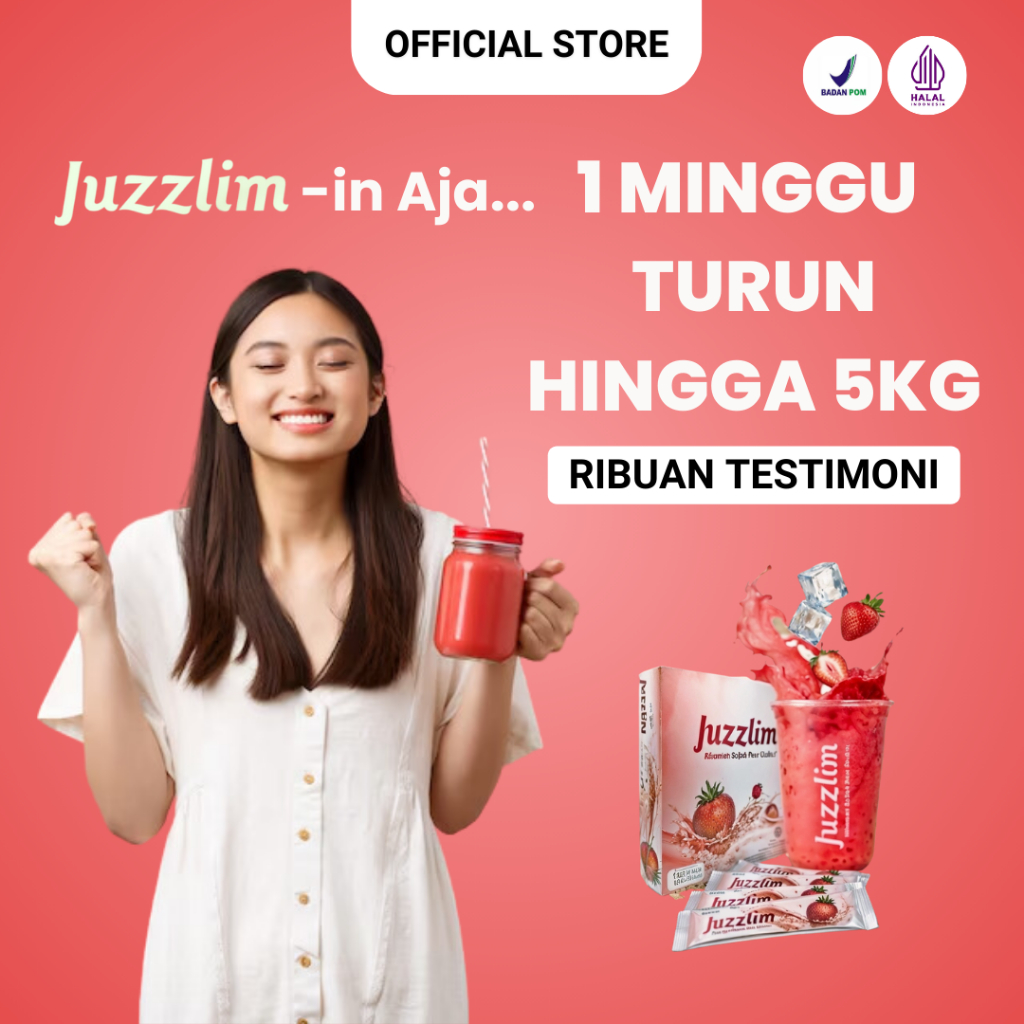 

JUZZLIM Original, Serbuk Minuman Segar Pengecil Buncit