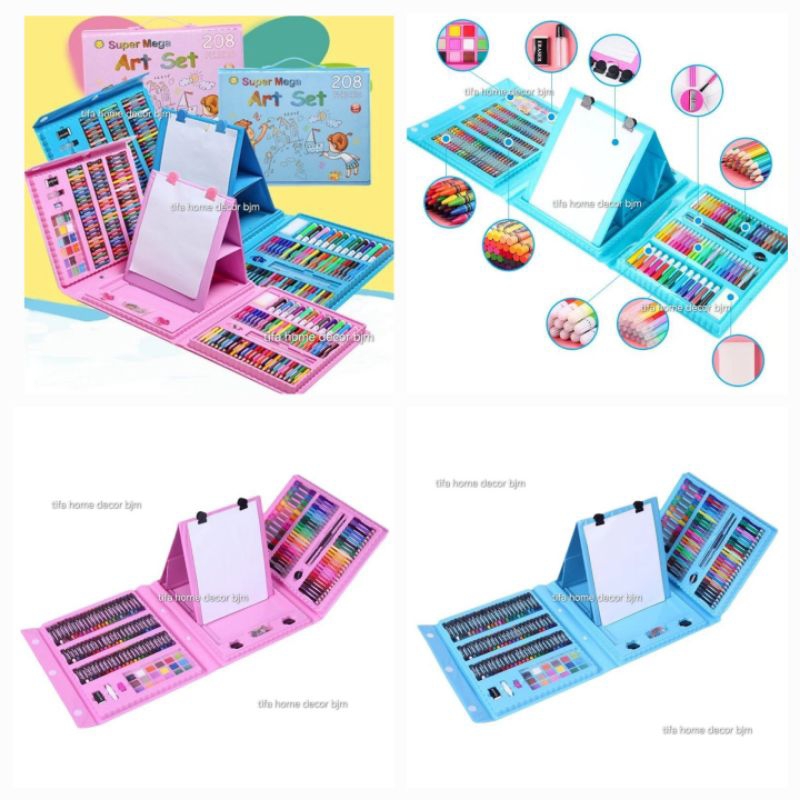 

CRAYON SET 208 PCS CRAYON MELUKIS CRAYON SET LENGKAP CRAYON ANAK ANAK