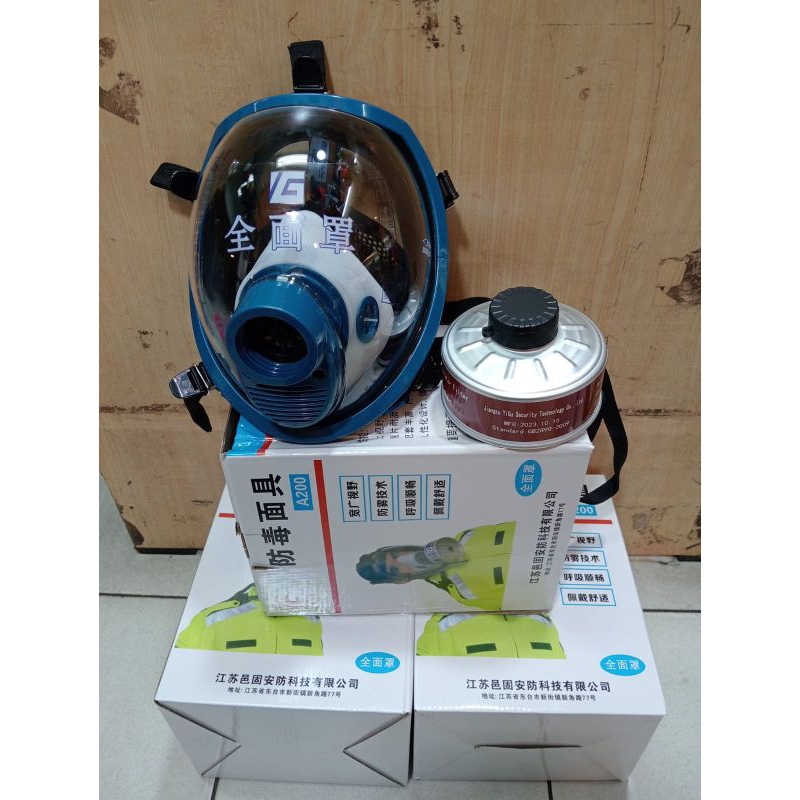 Full Face Gas Mask Single Respirator Carbon Active Filter Tank YIGU