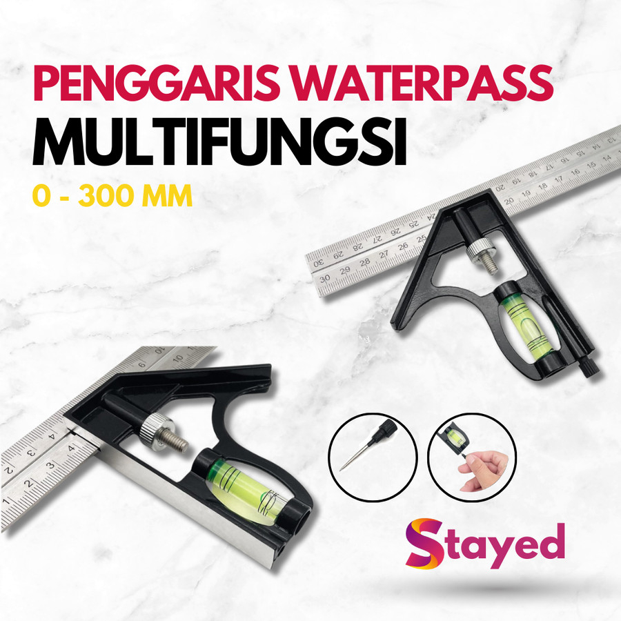 

Taffware Mistar Penggaris Siku Tukang Multifungsi - ZEAST