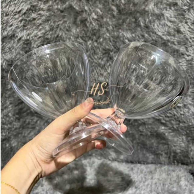 Promo 6pcs Mangkuk Es Teler Gelas Buah Ice Cream Aklilic Cafe Elegant / HUNNA