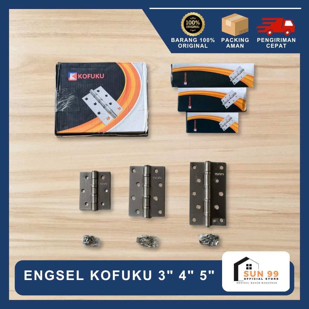 Engsel Kofuku SN Stainless 3, 4 dan 5 Inch / Engsel Pintu / Engsel Jendela