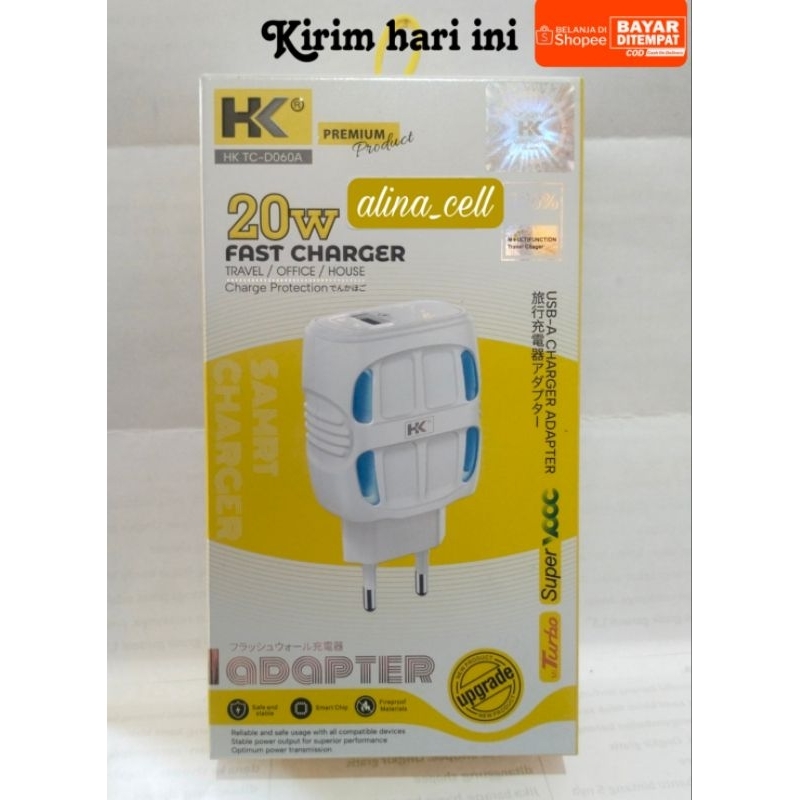 TRAVEL CHARGER HK TC D060A MICRO 20W TURBO SUPER VOOC FAST CHARGER USB & IP HK TC PD101 PD 10 20W