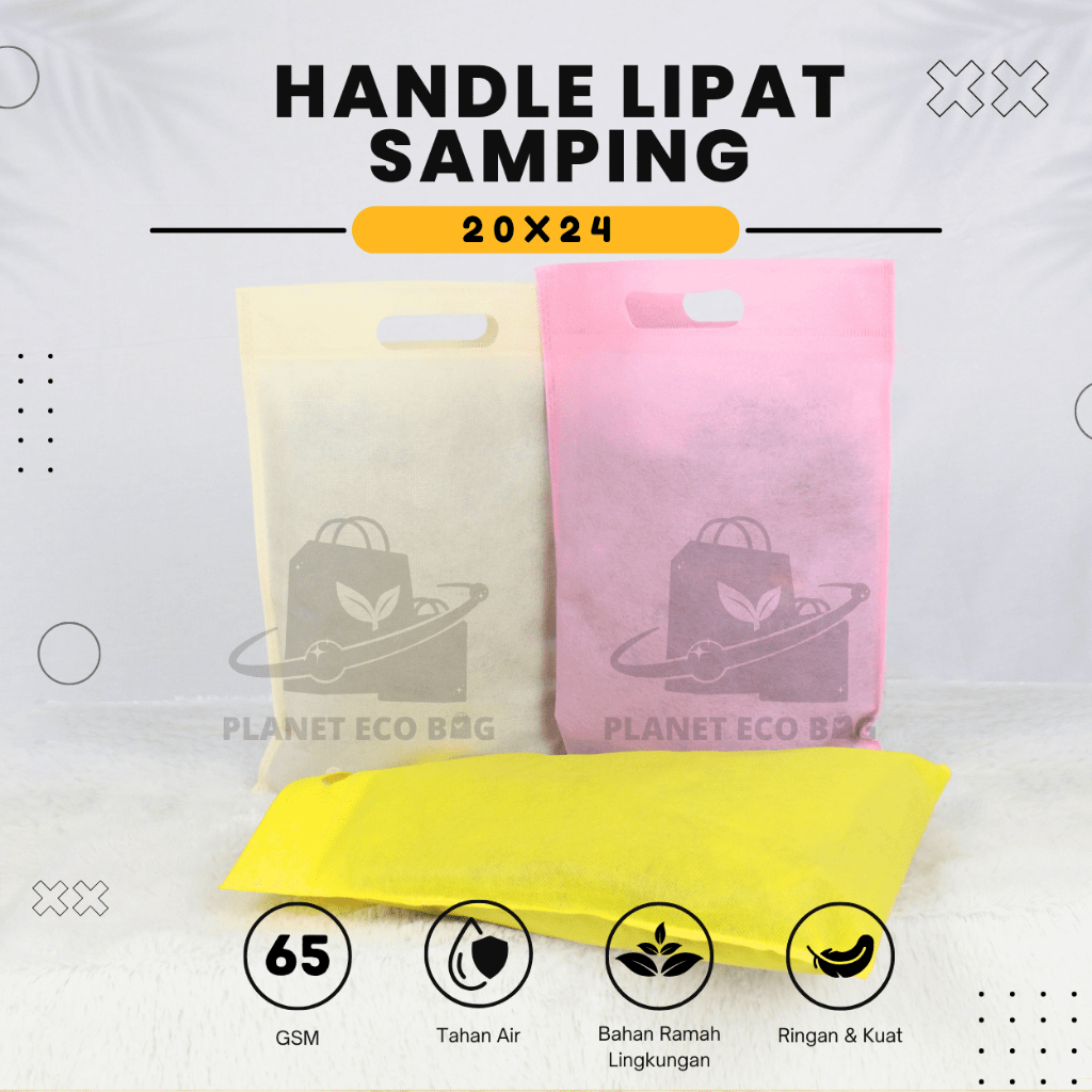 

OVAL 65GSM Tas Spunbond Oval uk 20x26 Goodie Bag Laken Tebal Polos