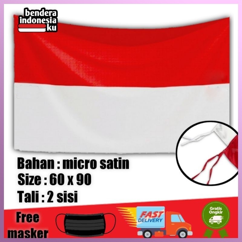 bendera merah putih bendera indonesia bendera kain 60x90