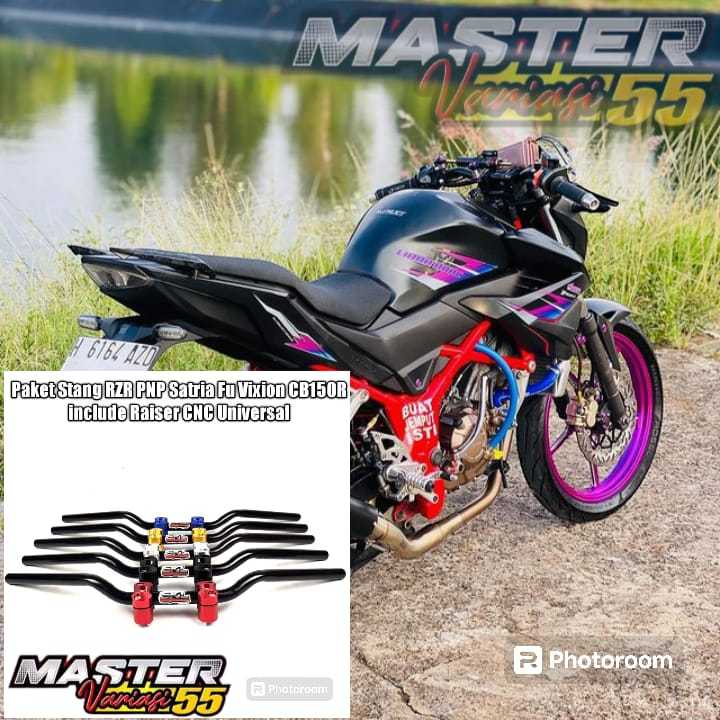 SETANG STANG STIR RZR ROADRACE MODEL BALAP PLUS RAISER DUDUKAN STANG CNC UNIVERSAL PNP HONDA CB 150R