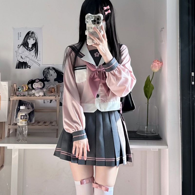 [PERIWINGKEL] seifuku baju jepang cute pink