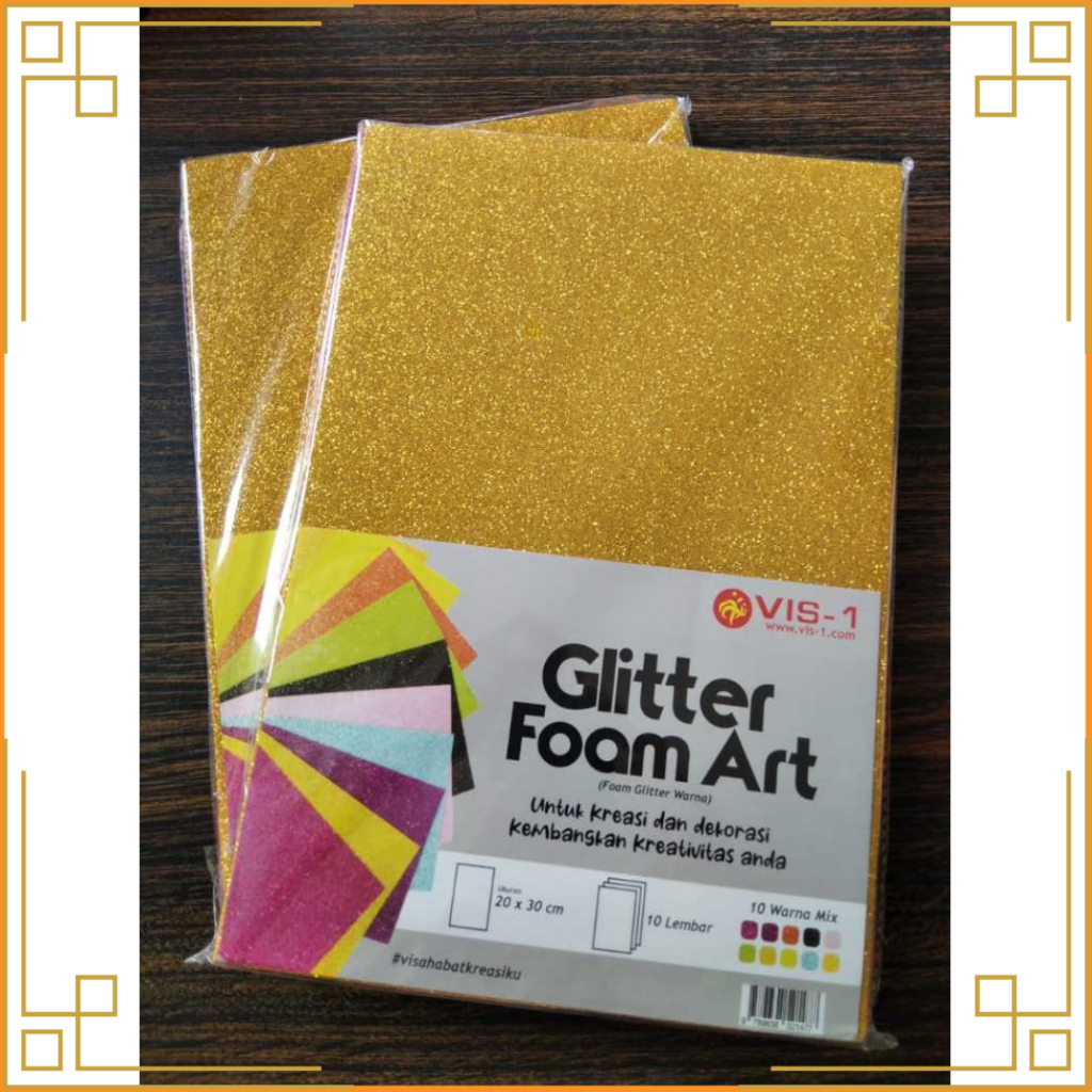

VIS-1 Glitter Foam Art ukuran A4 sepak isi 10