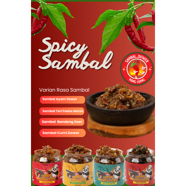 

Sambal Varian Terbaru Dan Rasa Pedas Manis - Sambal Cumi Doer - Sambal Teri Pedas Manis - Sambal Ayam Doer - Sambal Bandeng Doer 200 GR