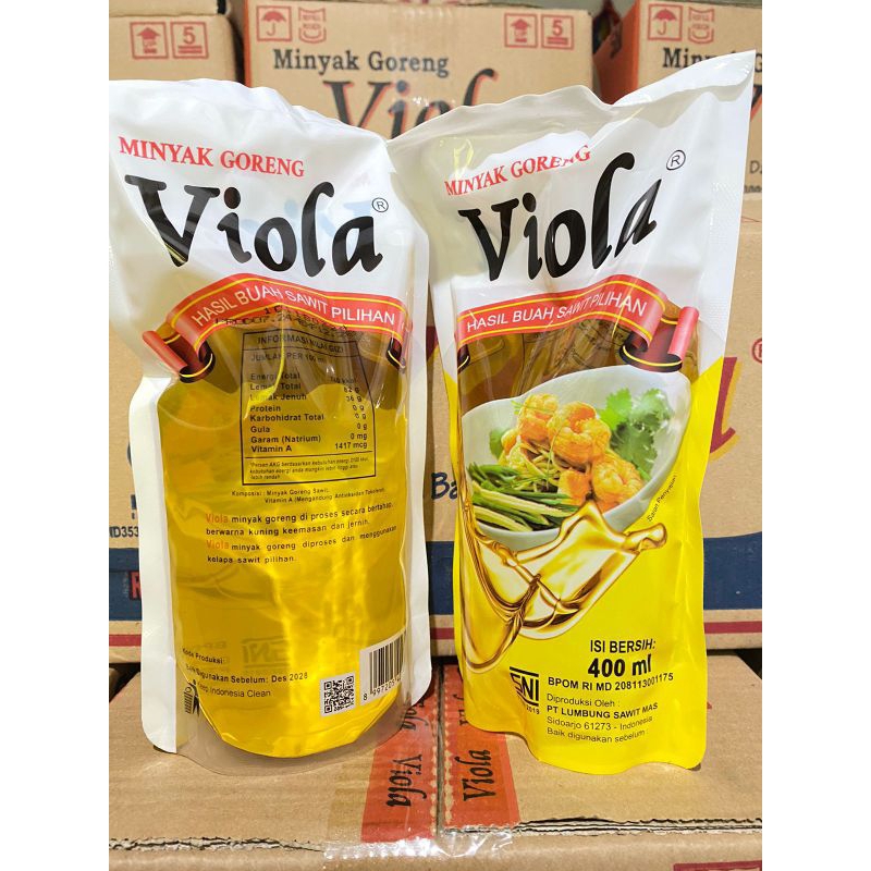 

Minyak goreng viola pouch 400 ml