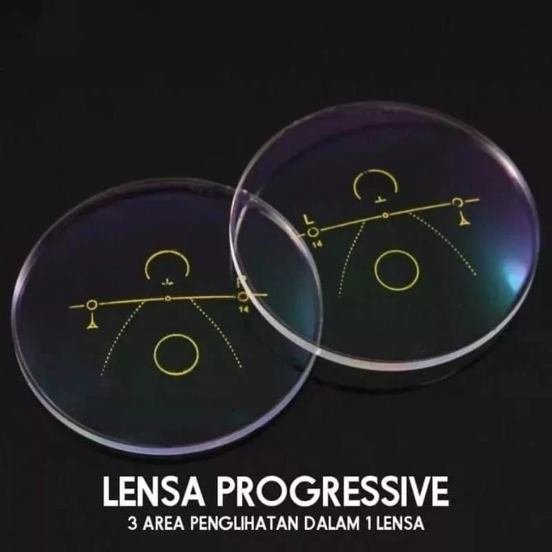 PAKET lensa progresif (BACA - JALAN ) {TANPA CYLINDER } LENSA  bluecromic | lensa progresif PHOTOCRO