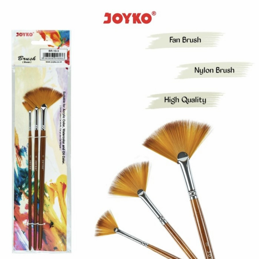 

Brush Kuas Cat Air Lukis Acrylic Joyko BR-10-3 art model kipas lukis