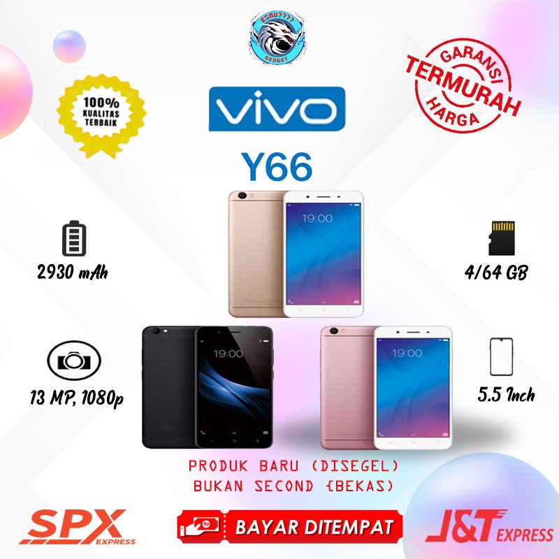 HP VIVO Y66 RAM 4/64GB 4G Smartphone Android GARANSI