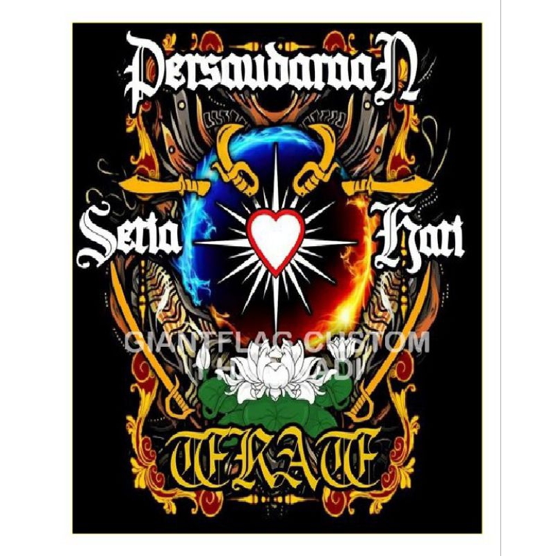 READY STOK + BENDERA PSHT FULL PRINTING TERMURAH, GIANTFLAG SHORENK, BENDERA GHSAK, FREE STICKER, BE