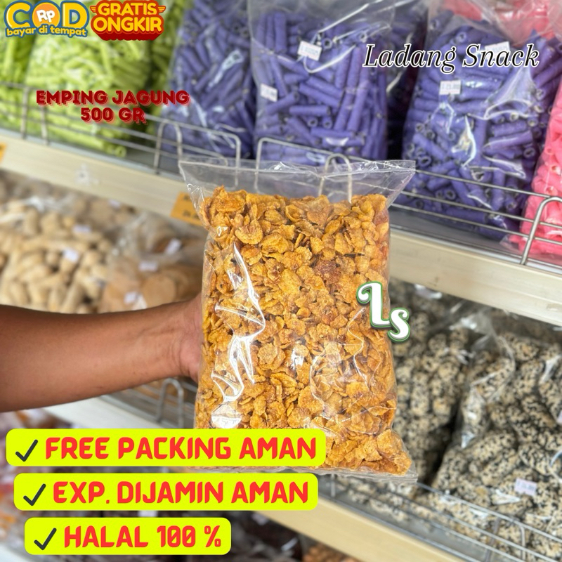 

[500 GR] EMPING JAGUNG RENYAH PEDAS MANIS ASIN EMPING JAGUNG ENAK PEKANBARU JAGUNG GEPENG / LADANG SNACK PKU / LADANG SNACK PEKANBARU / AGEN SNACK PEKANBARU