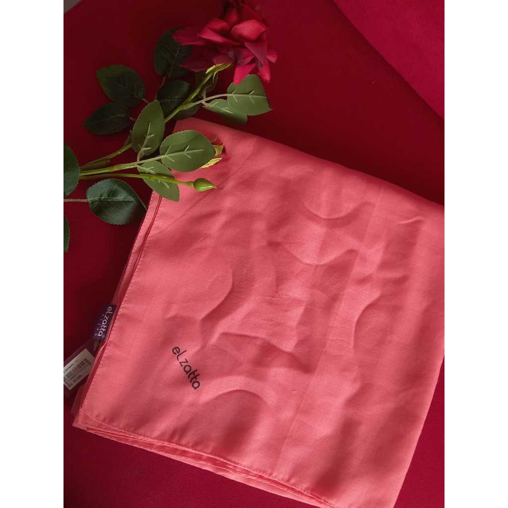 SCARF SEGIEMPAT POLOS KERUDUNG PINK SALEM SERAGAM ASN ELZATTA