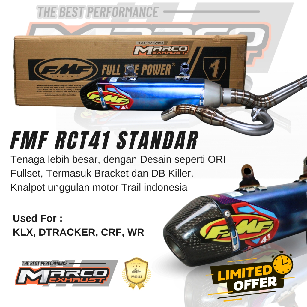 Knalpot FMF 4.1 RCT Super copy KLX CFR WR DTracker SE Dll