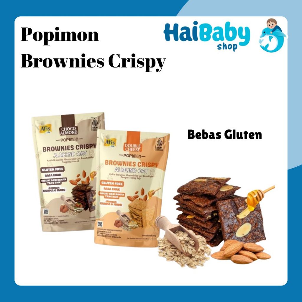 

Afis Popimon Brownies Crispy 50g - Cemilan Sehat