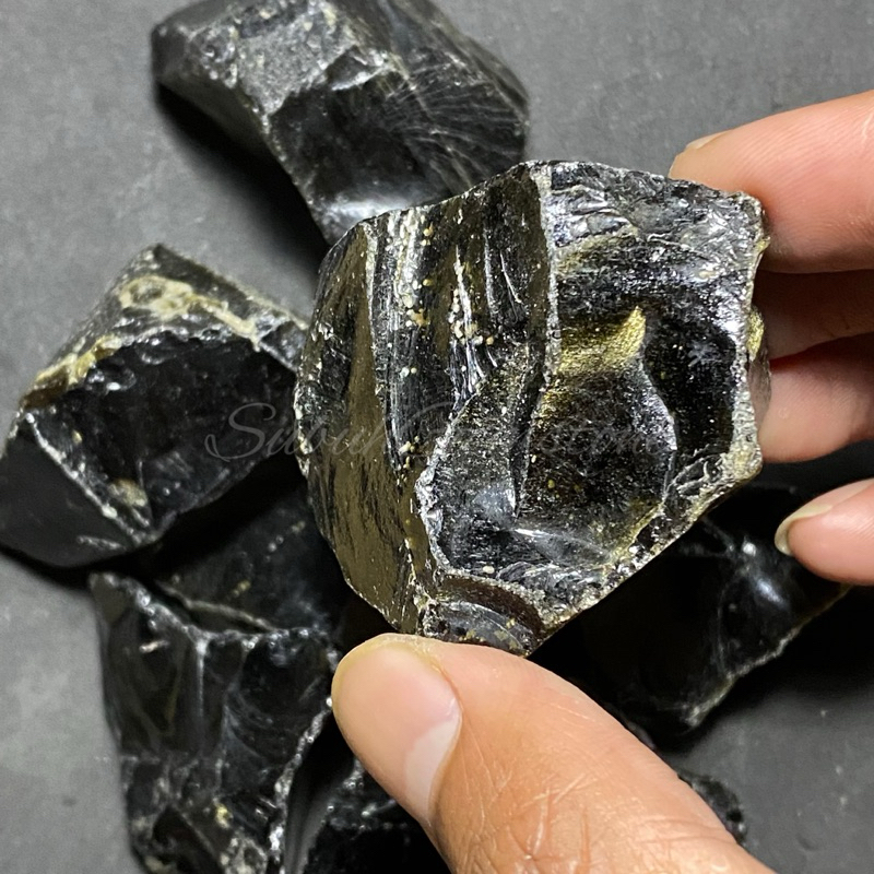 Batu akik bulu monyet / bahan batu akik bulmon / bongkahan batu bulu monyet / Lempengan batu akik