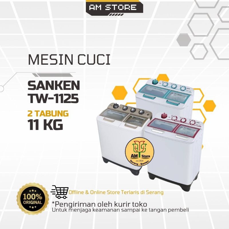 Mesin Cuci 2 Tabung Sanken TW 1125