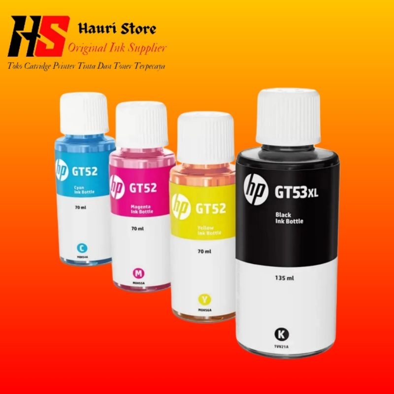Paketan Tinta Hp Bottle GT53XL/GT51XL Black & GT52 Color Original (LOSEPACK)