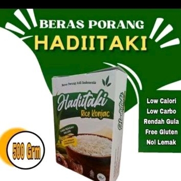 

HADIITAKI Beras porang Rice Konjac 500 Gram
