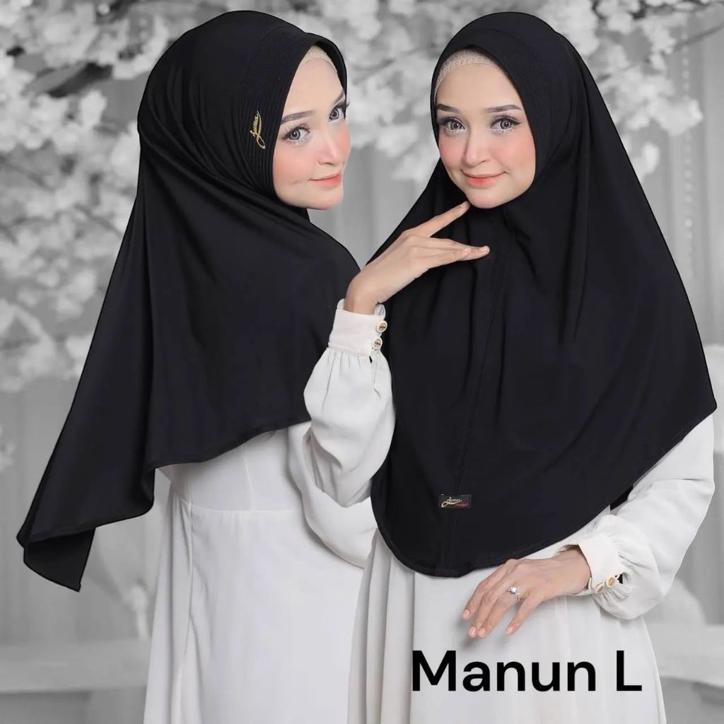 JUMA HIJAB BERGO MANUN SIZE L// bahan jersey premium