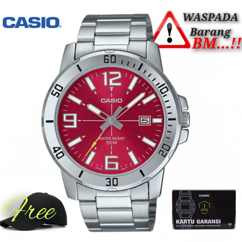 jam tangan pria Casio mtp-vd01d-4budf / Casio original mtp-vd01d-4b