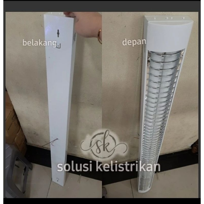 lampu kap tempel panjang RM OUTBOW kap rm tempel 2x18wat TL LEd
