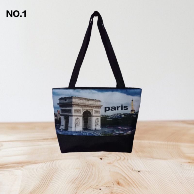 Tote bag Paris/tas motip Paris/oleh oleh
