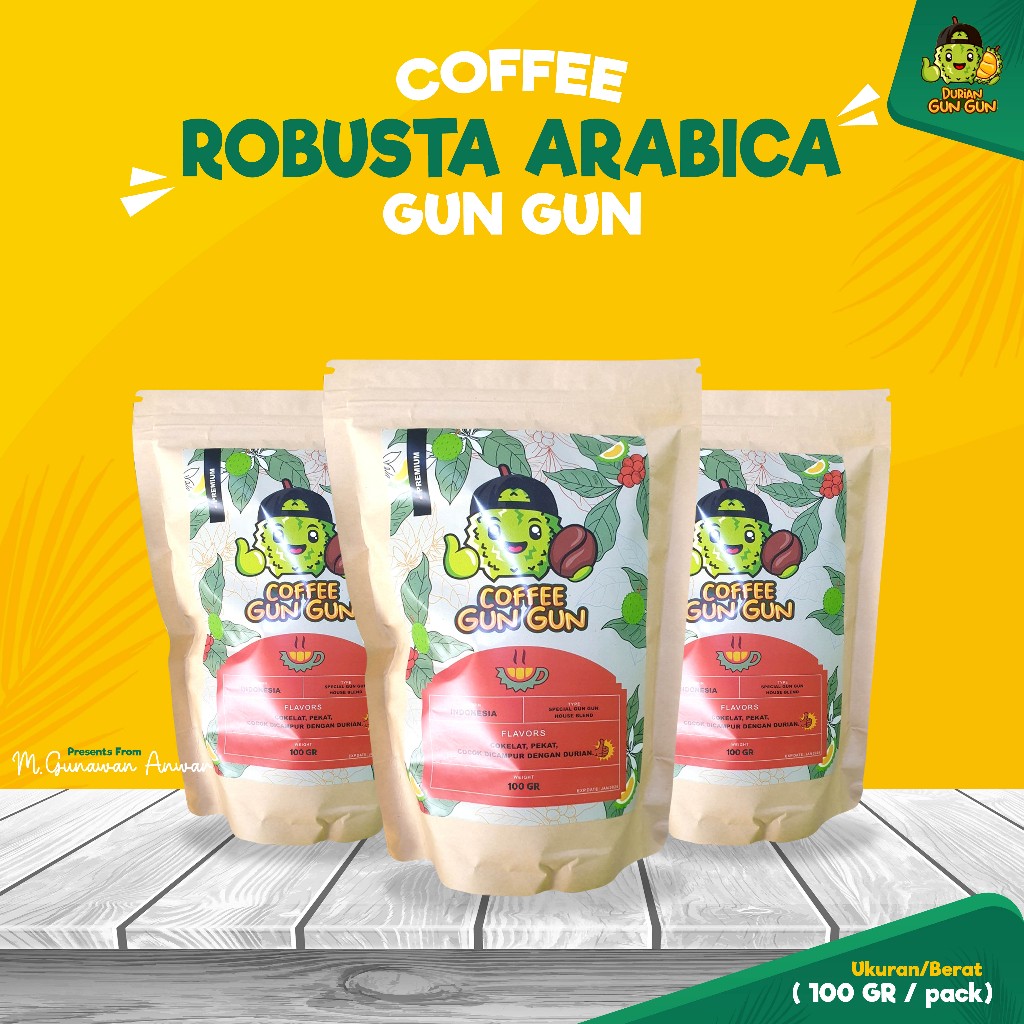 

Kopi Gun Gun 100gr Kopi Spesial Mix Robusta Flores Arabica Aceh Gayo