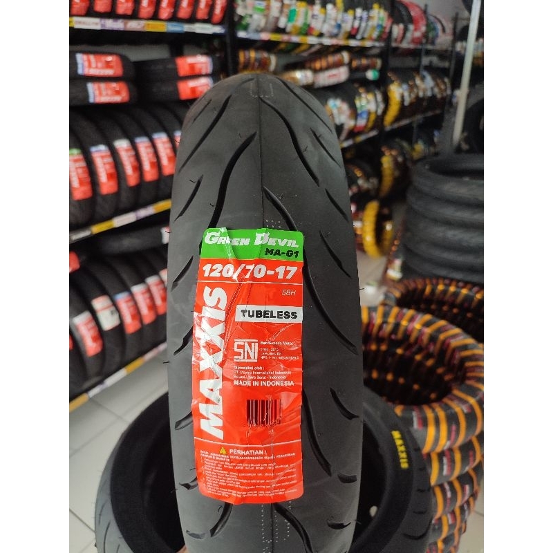 BAN MOTOR TUBLESS MAXXIS GREEN DEVIL 120/70-17