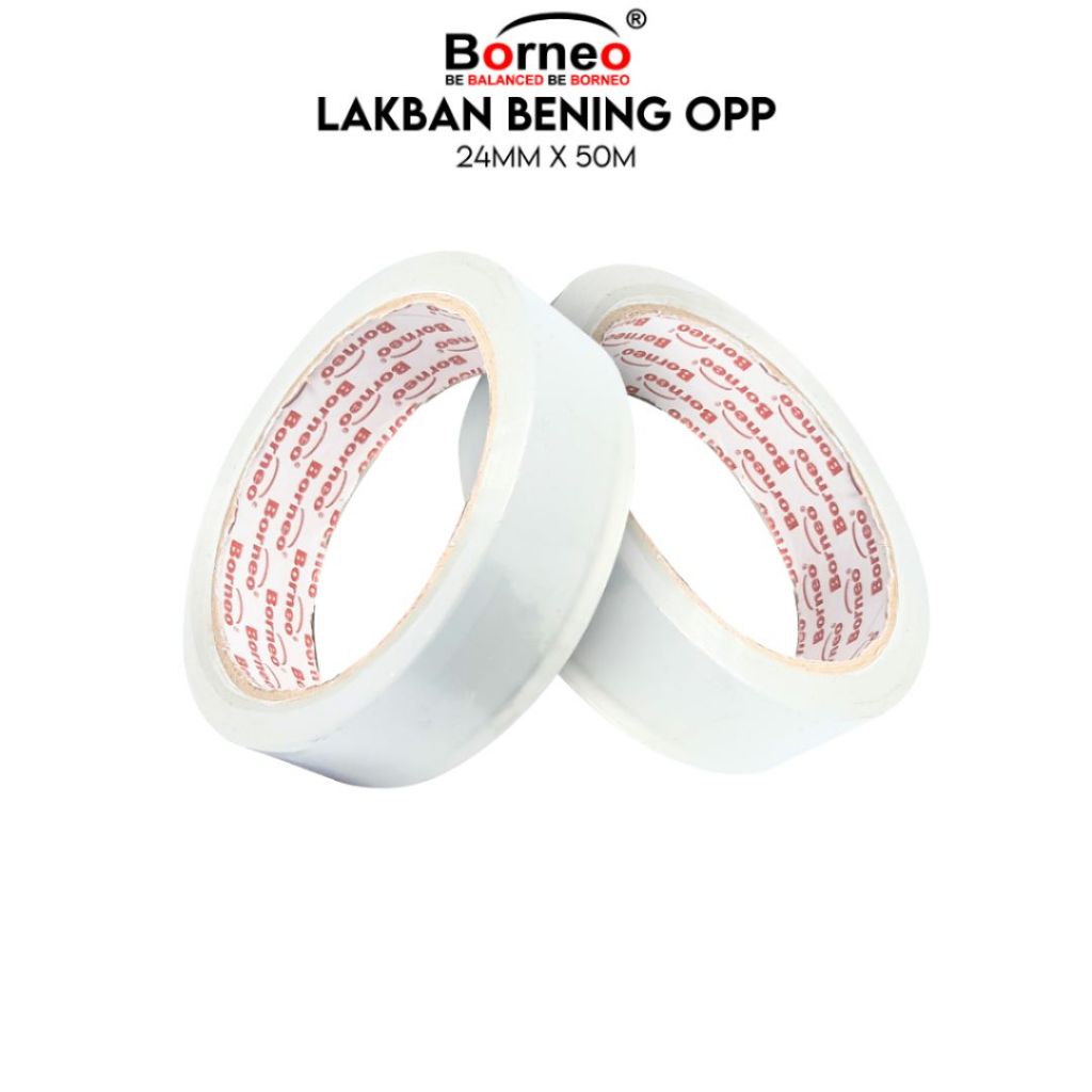 

ISOLASI CELLO TAPE SOLASI BENING 24 MM X 50 M BORNEO CORE MERAH