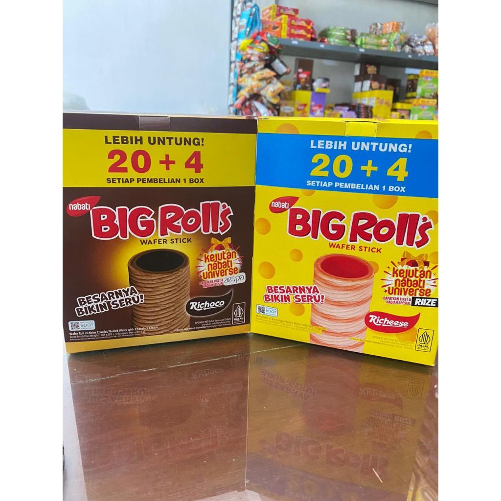 

( Perbox Isi 20 + 4 ) Nabati Big Rolls Wafer Stick Perbox @14Gram