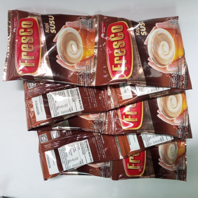 

( 1 renceng isi 10 ) Kopi Fresco Kopi Susu 27gr - Kopi Susu Instan