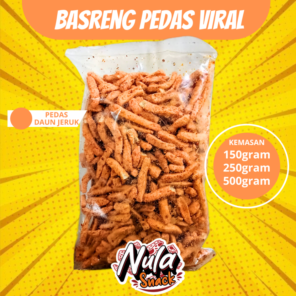 

BASRENG VIRAL PEDAS DAUN JERUK 150gr, 250gr, 500gr