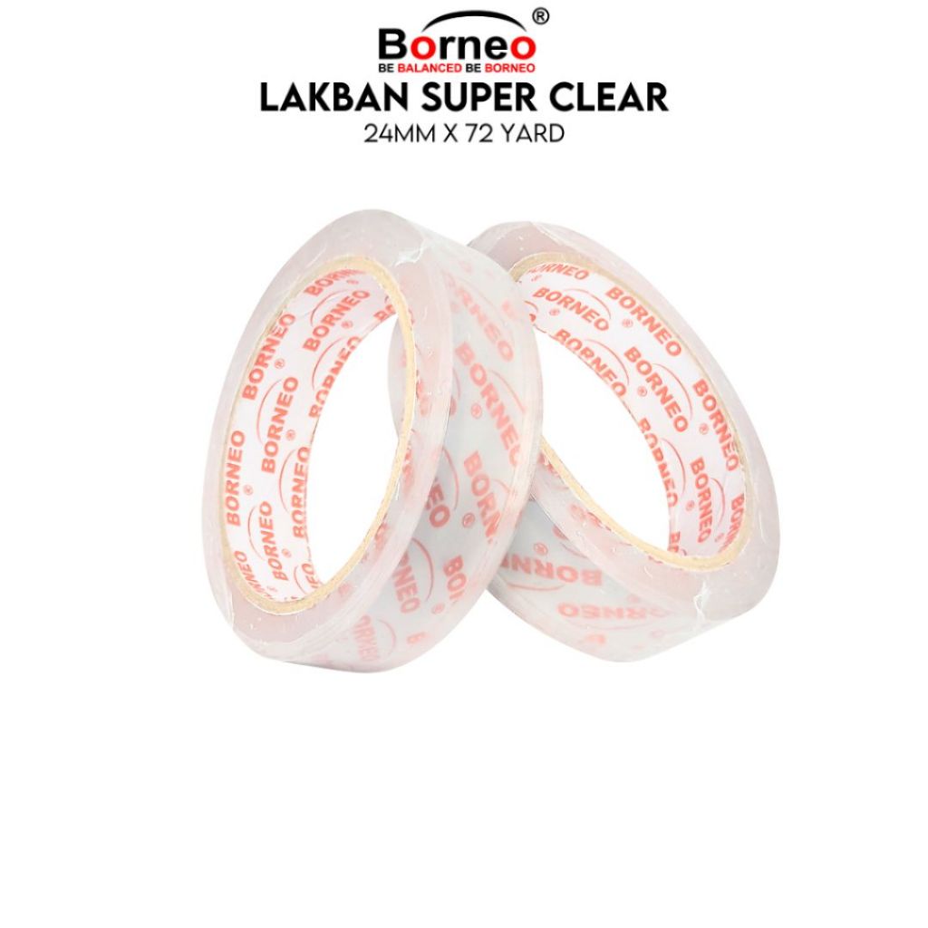

ISOLASI CELLO TAPE SOLASI SUPER CLEAR BORNEO 24 MM X 7 2 YARD