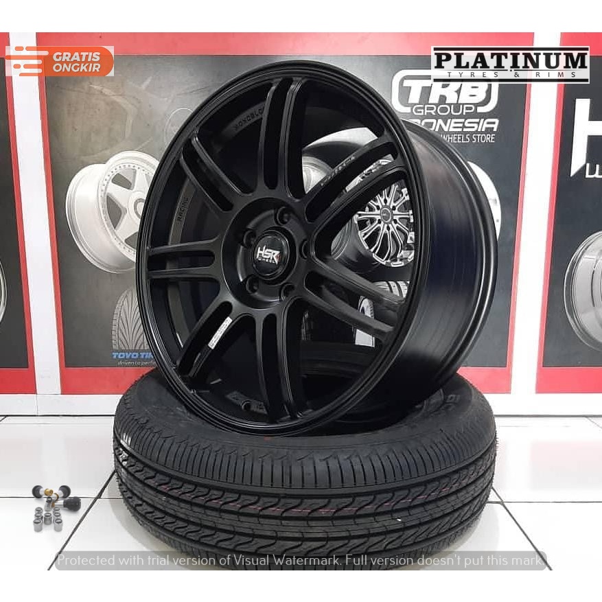 VELG HSR BOON RING17  LOBANG 5 BLACK UNTUK INNOVA RUSH TERIOS XPANDER CIVIC