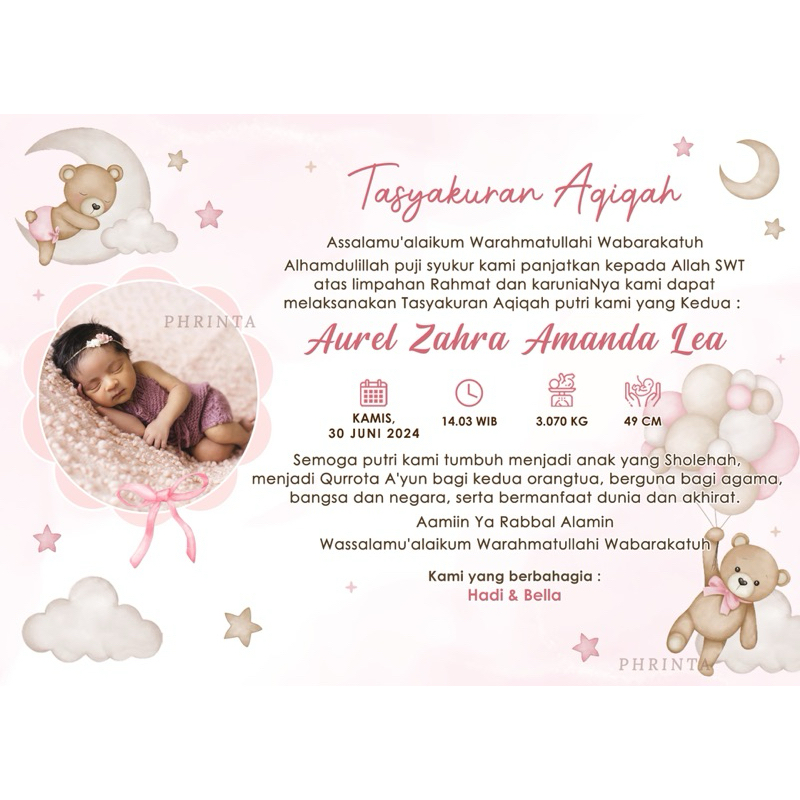

Stiker Aqiqah, Khitan dll (kertas Glossy)