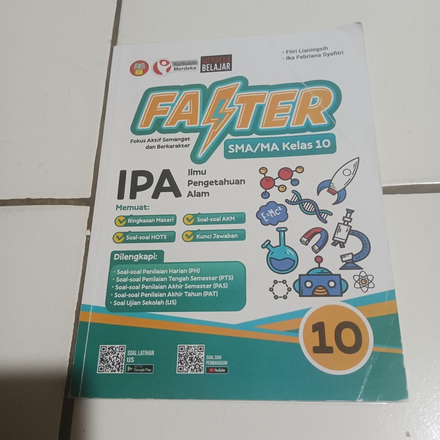 Buku FASTER IPA untuk SMA & SMK Kelas 10