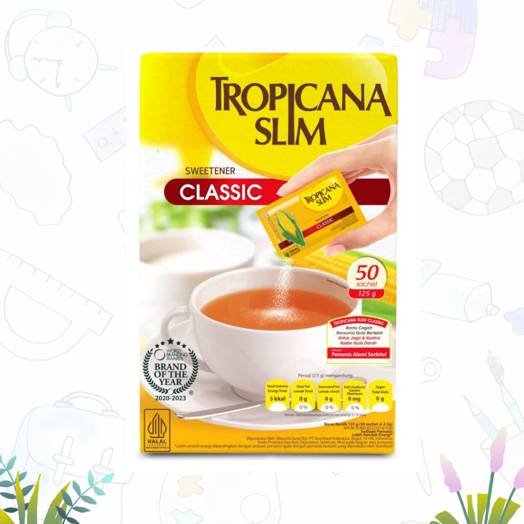 

Tropicana Slim Sweetener Classic 50x2.5gr (1Box)