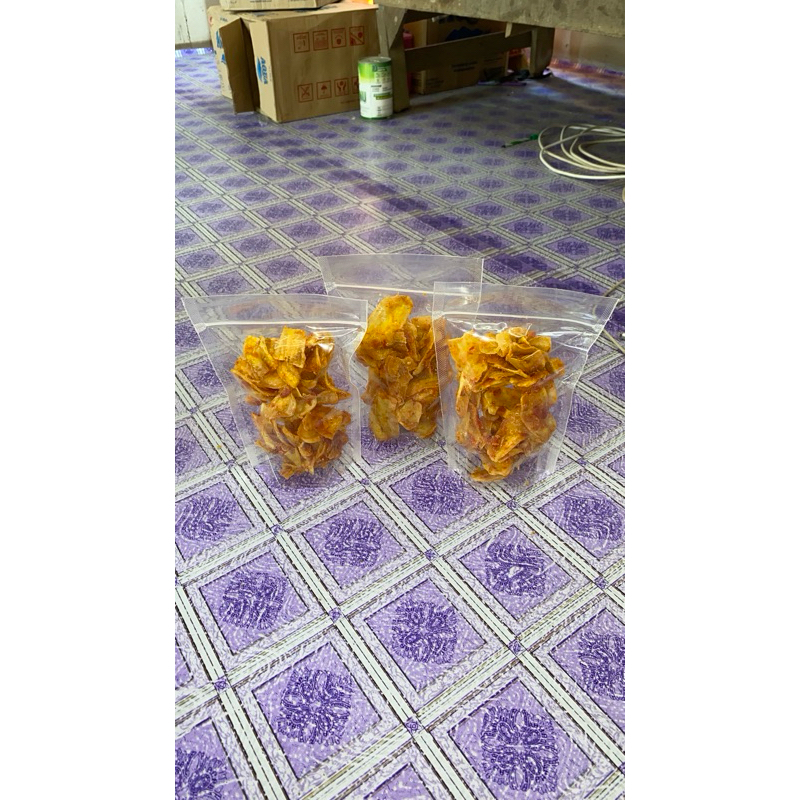 

keripik pisang varian rasa rujak balado pedas manis kemasan 125gr