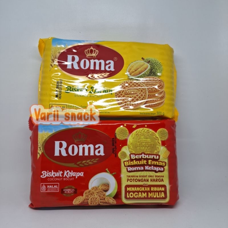 

Biskuit Roma Kelapa & Durian Isi 300gr