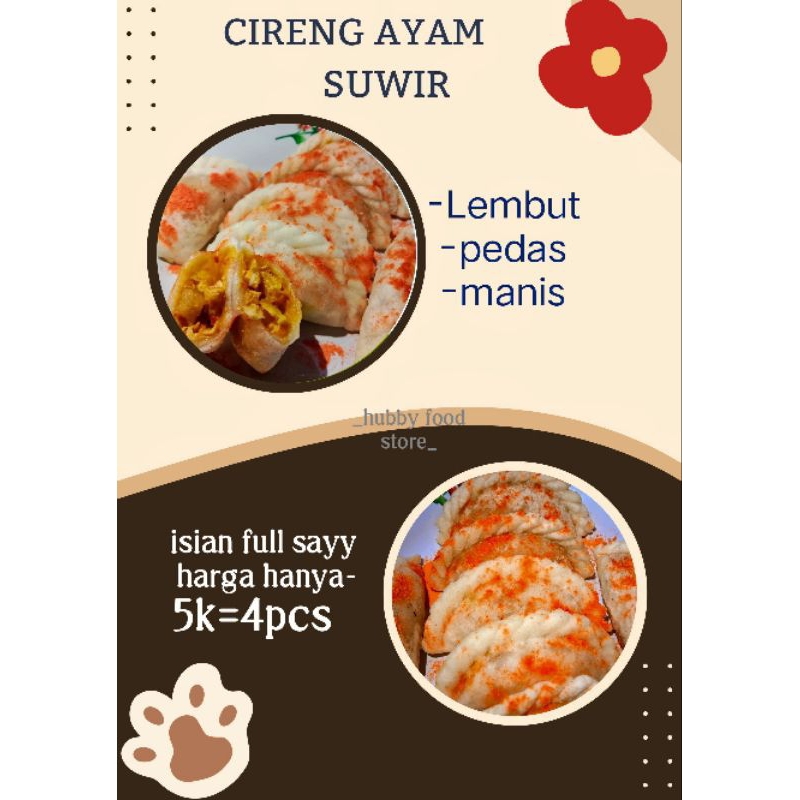 

cireng isi ayam suwir homemade |isi 4 pcs|