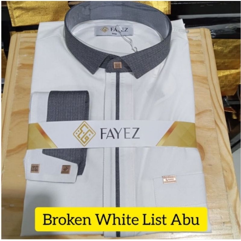 Fayez Jubah Lengan panjang Katun Model Hisyam A- Gamis Katun Premium dengan Jahitan Rapi - Manset, P